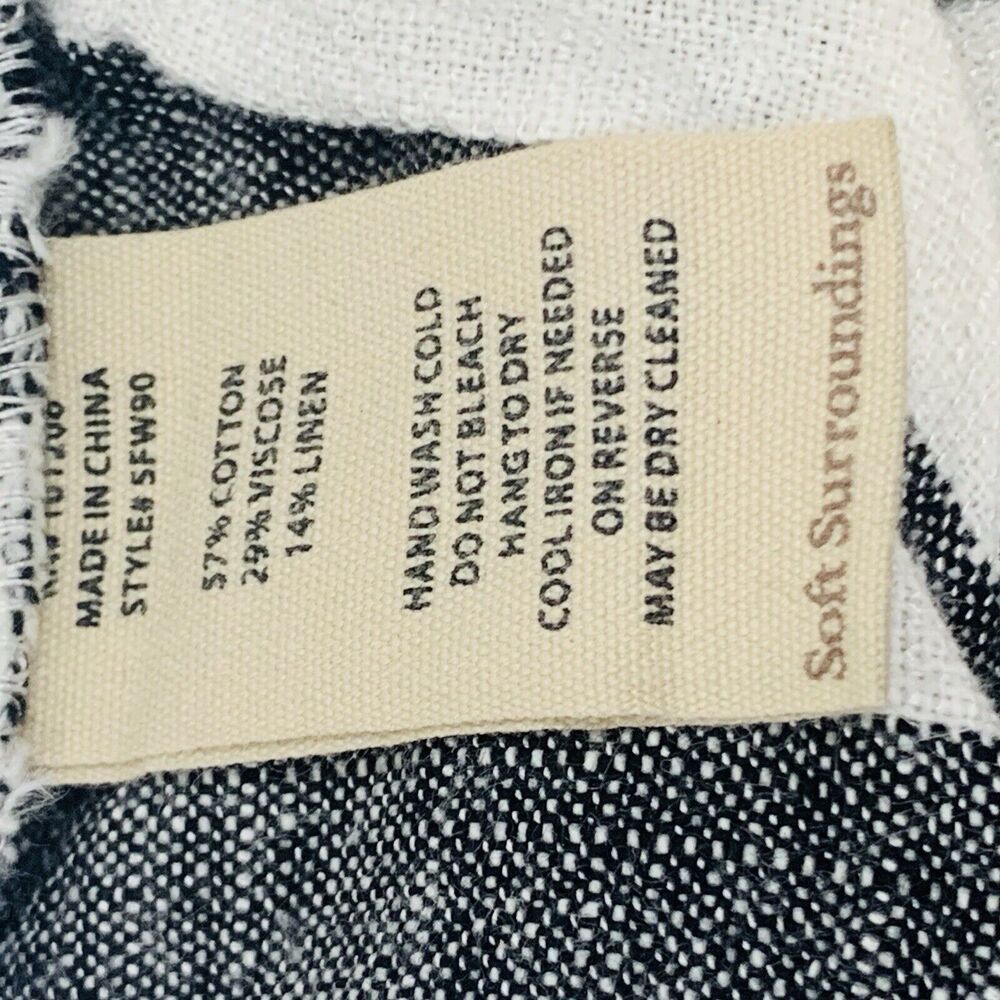 Soft Surroundings Women's Sunset Striped Cold Shoulder Linen Tunic Top Medium - Picture 14 of 16